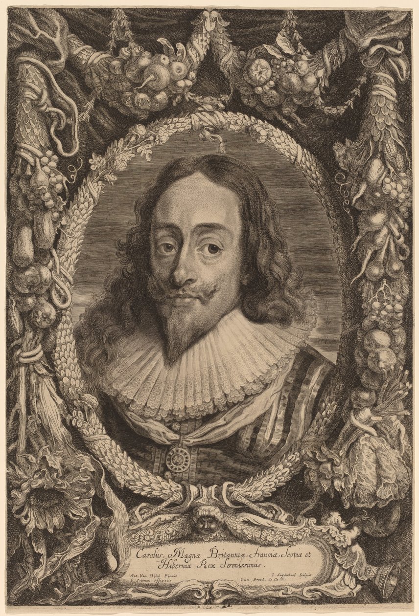 Charles I, Englannin kuningas tekijältä Jonas Suyderhoff after Sir Anthony van Dyck