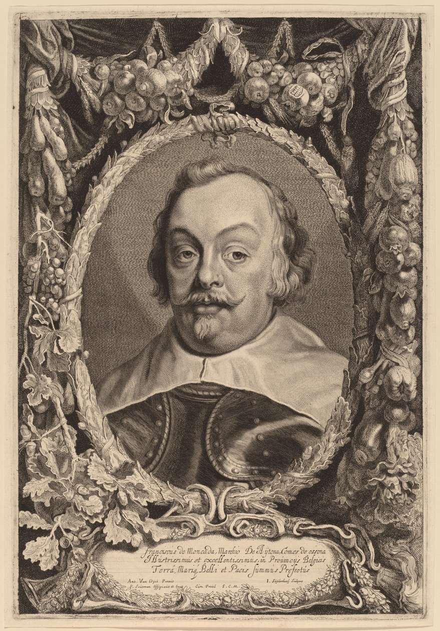 Franciscus de Moncada tekijältä Jonas Suyderhoff after Sir Anthony van Dyck