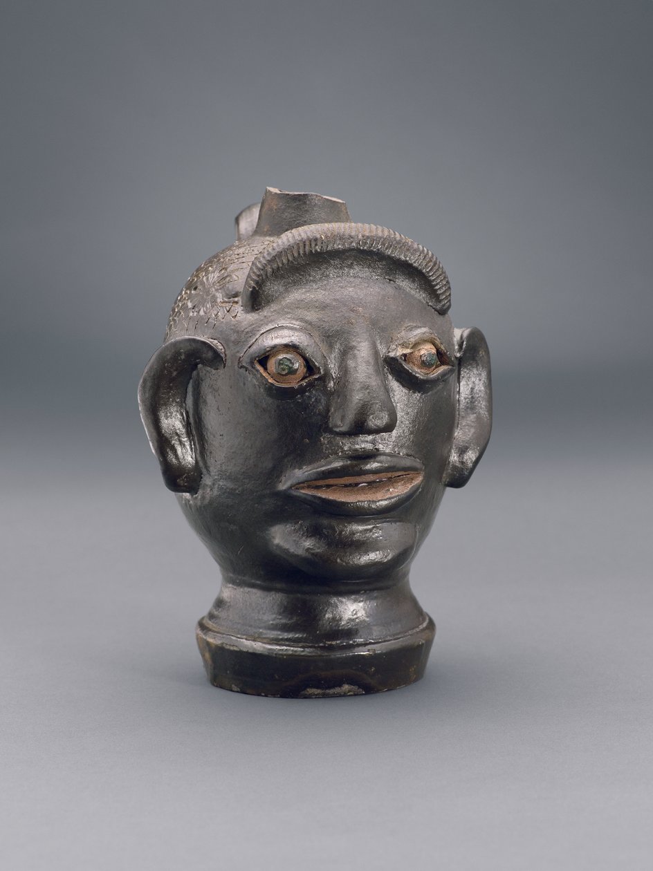Kannu (ihmisen pään muodossa), 1810-40 (kivitavara) tekijältä Jonathan Fenton