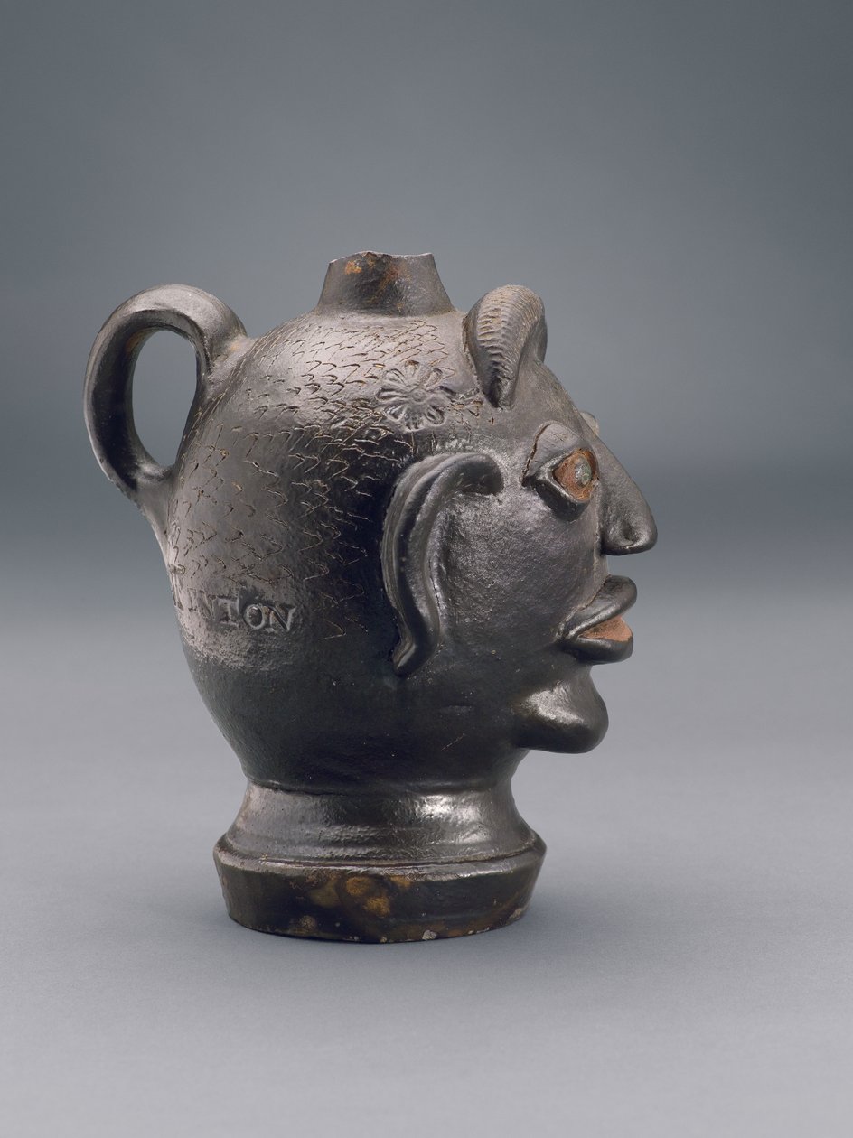 Kannu (ihmisen pään muodossa), 1810-40 (kivitavara) tekijältä Jonathan Fenton