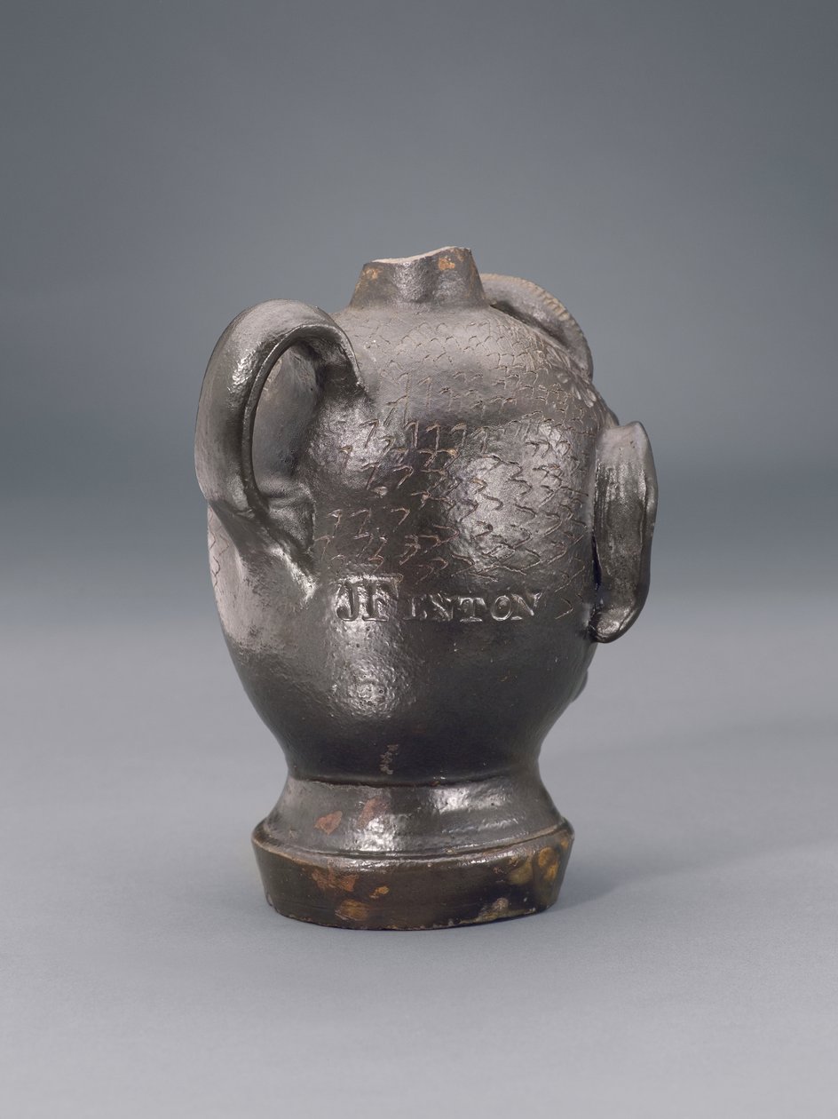Kannu (ihmisen pään muodossa), 1810-1840 (kivitavara) tekijältä Jonathan Fenton