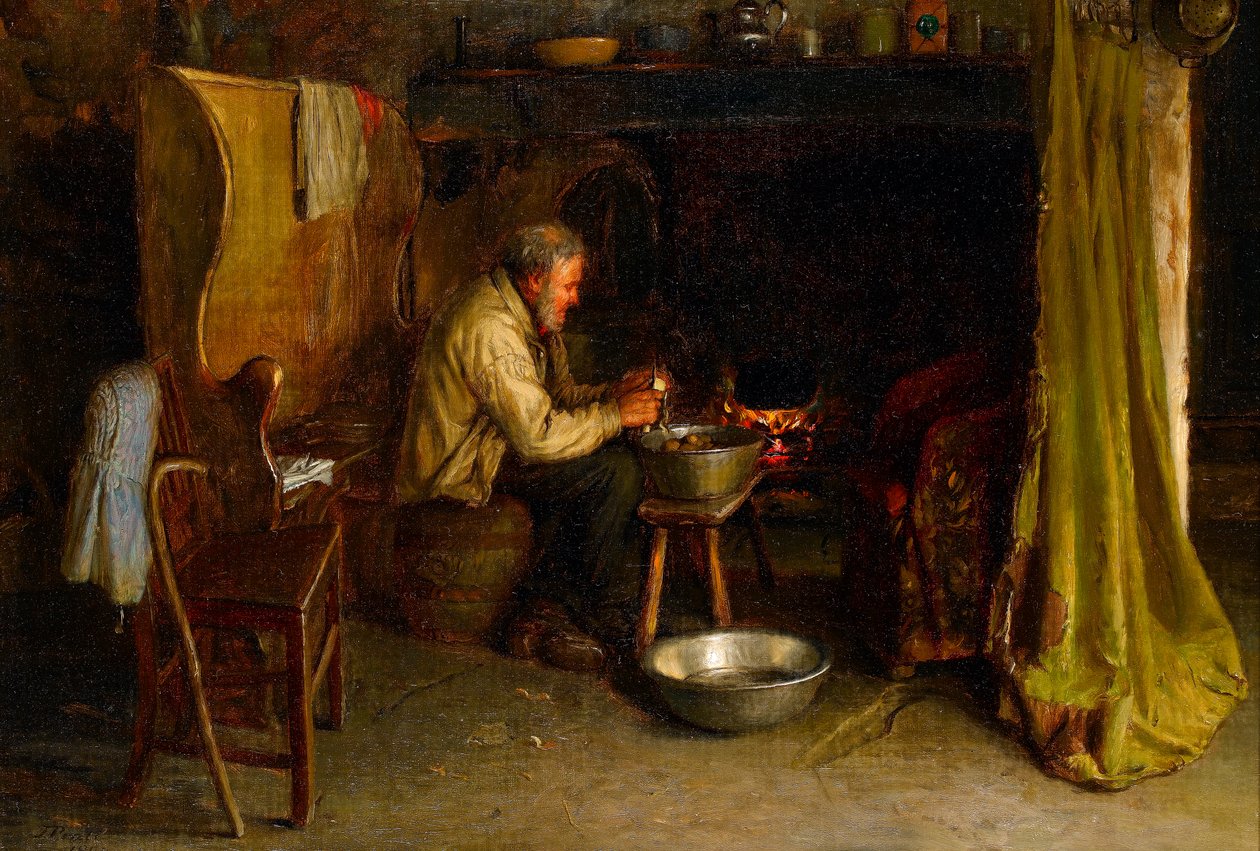 Perunoiden kuoriminen, 1900 tekijältä Jonathan Pratt