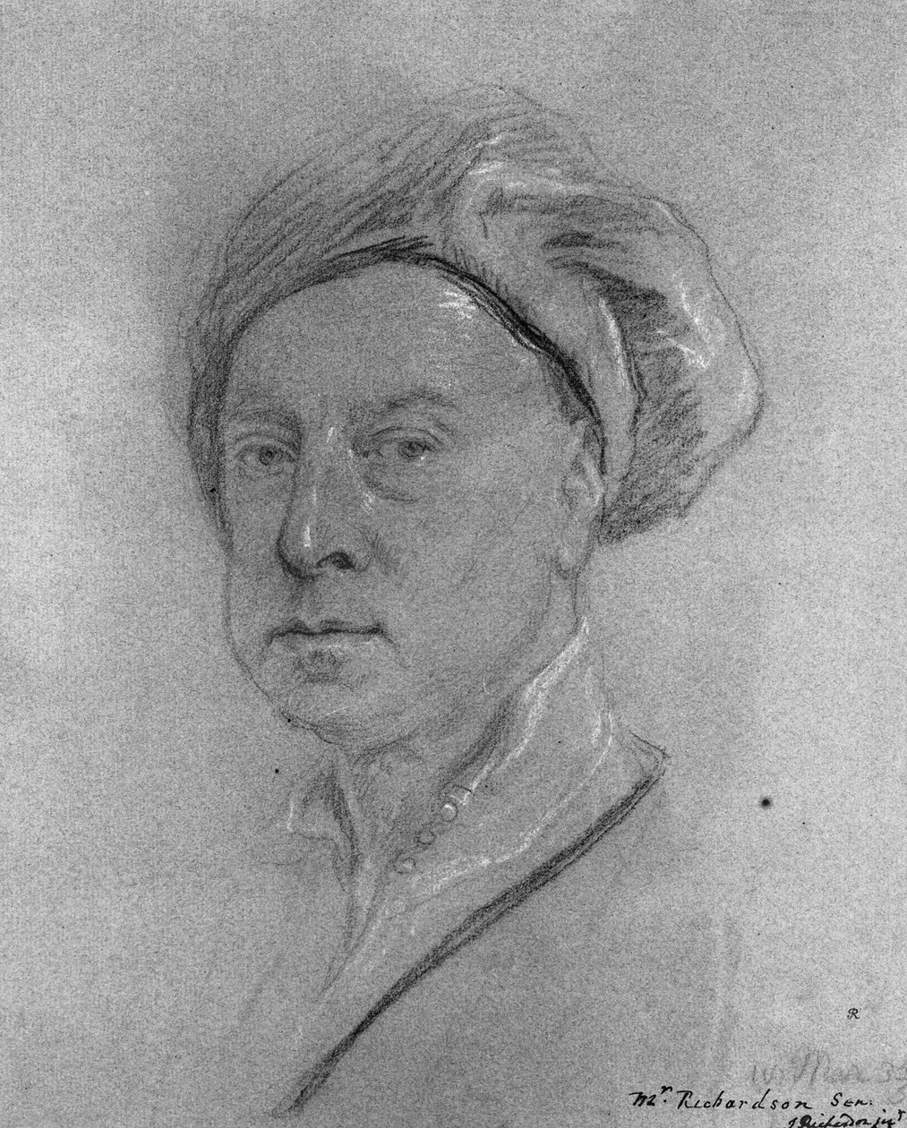 Omakuva, 1734-35 (liitu paperille) tekijältä Jonathan Richardson