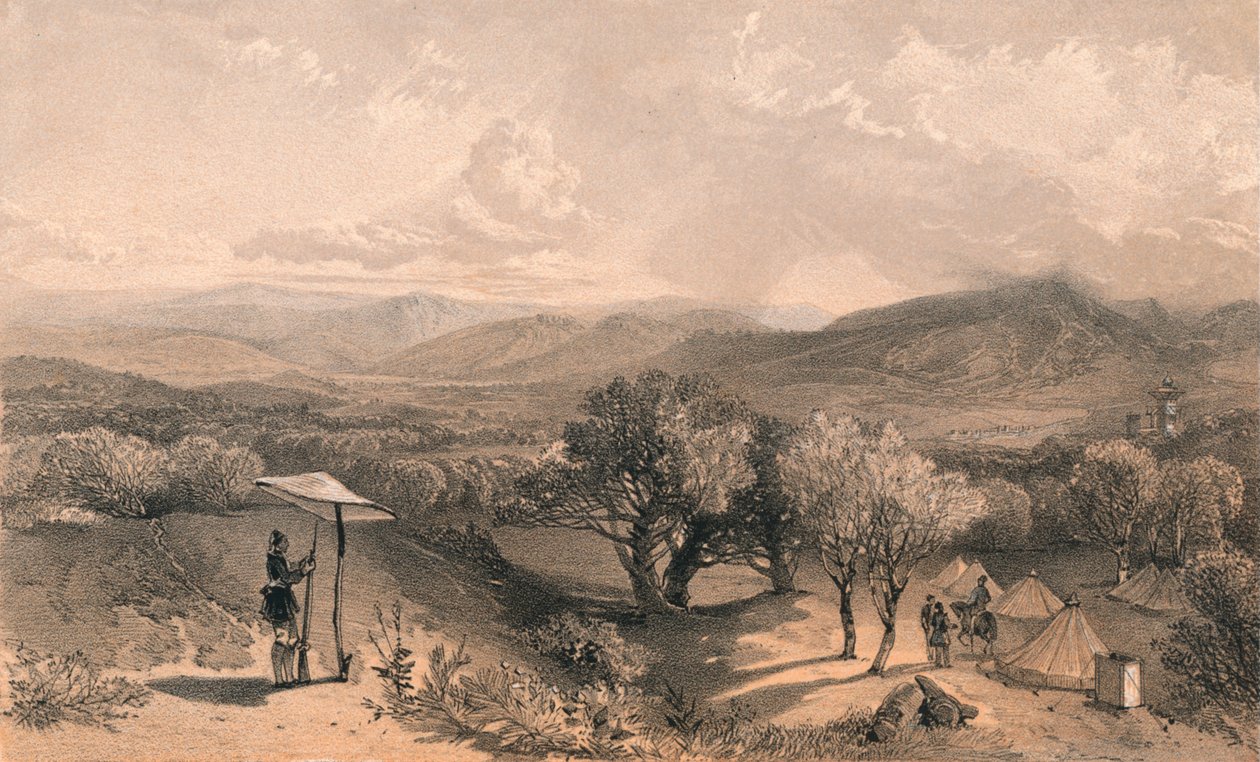 "Baidarin laakso, taka-Petroskin huvilasta, katsoen itään", 1856 tekijältä Jonathan Needham