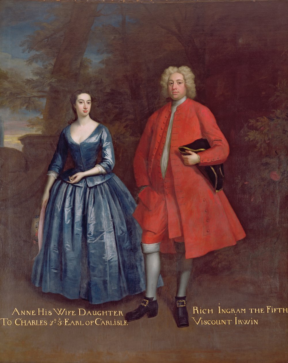 Muotokuva Richistä, 5. varakreivi Irwin ja hänen vaimonsa Anne, n. 1715-20 (öljy kankaalle) tekijältä Jonathan Richardson