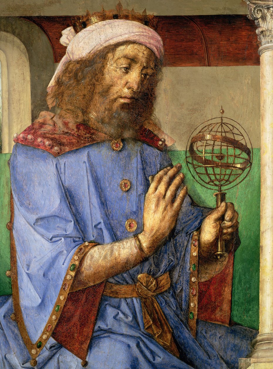 Ptolemaioksen muotokuva, n. 1475 (paneeli) tekijältä Joos van Gent