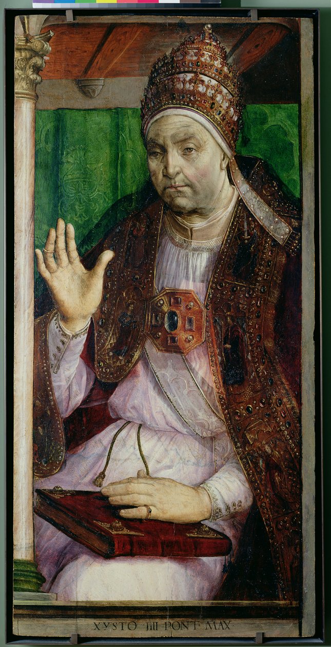 Sixtus IV:n (1414-84) muotokuva n. 1475 tekijältä Joos van Gent