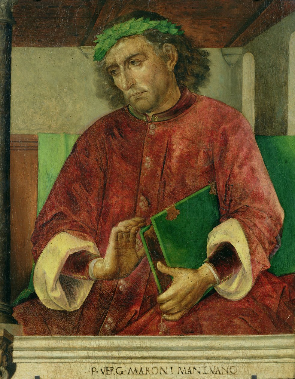 Vergilius (70-19 eKr.) muotokuva, n. 1475 tekijältä Joos van Gent