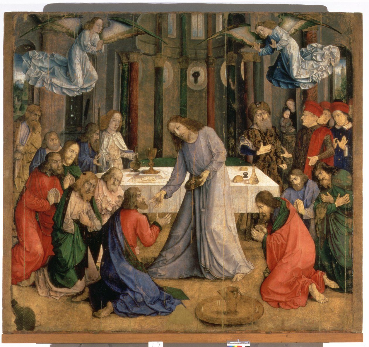 Viimeinen ehtoollinen tai Apostolien ehtoollinen, 1474 tekijältä Joos van Gent