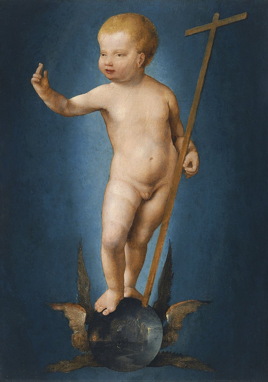 Infant Christ on the Orb of the World, noin 1530 tekijältä Joos van Cleve