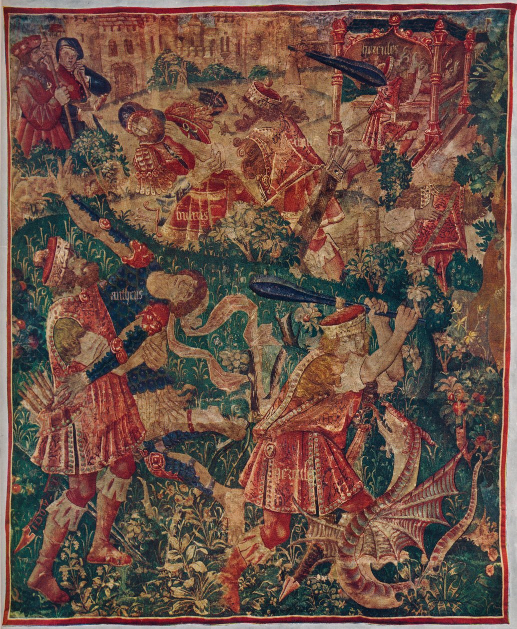 Kohtauksia Herculesin elämästä: Audenarden Joosin kudottu kuvakudos, c1498 1946 tekijältä Joos of Audenarde