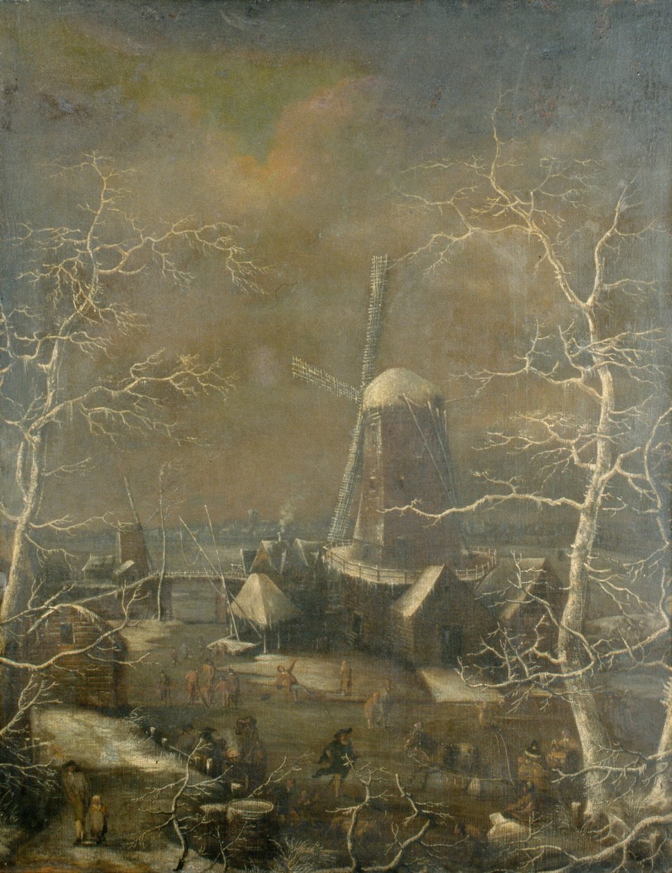 Talvikohtaus, noin 1600 (öljy kankaalle) tekijältä Joos or Josse de The Younger (attr. to) Momper