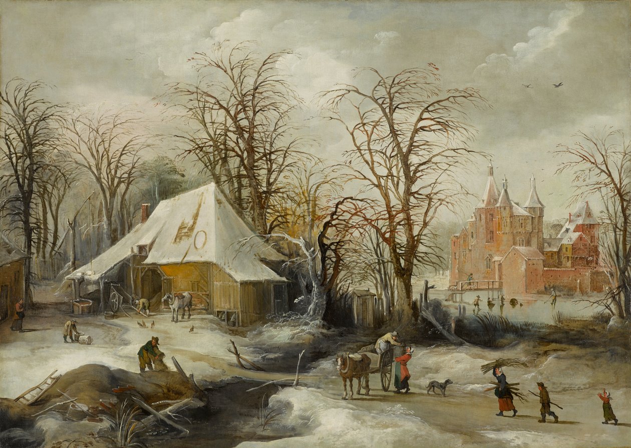 Talvimaisema, noin 1625-1630 (öljy kankaalle) tekijältä Joos or Josse de The Younger Momper