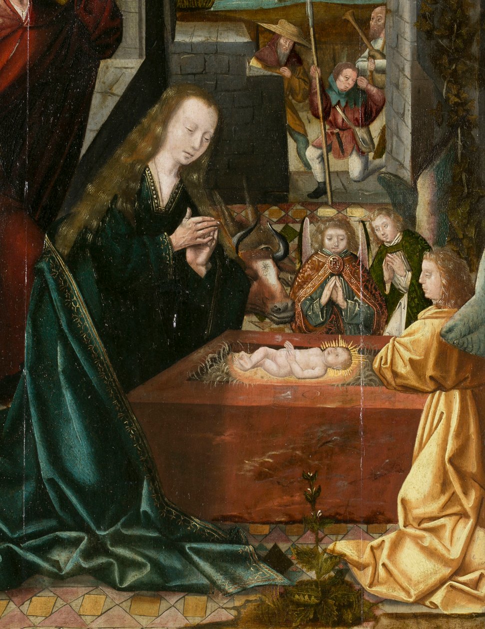 Betlehemin triptyykki, noin 1540 (maalaus puulle) tekijältä Joos van (attr. to) Cleve