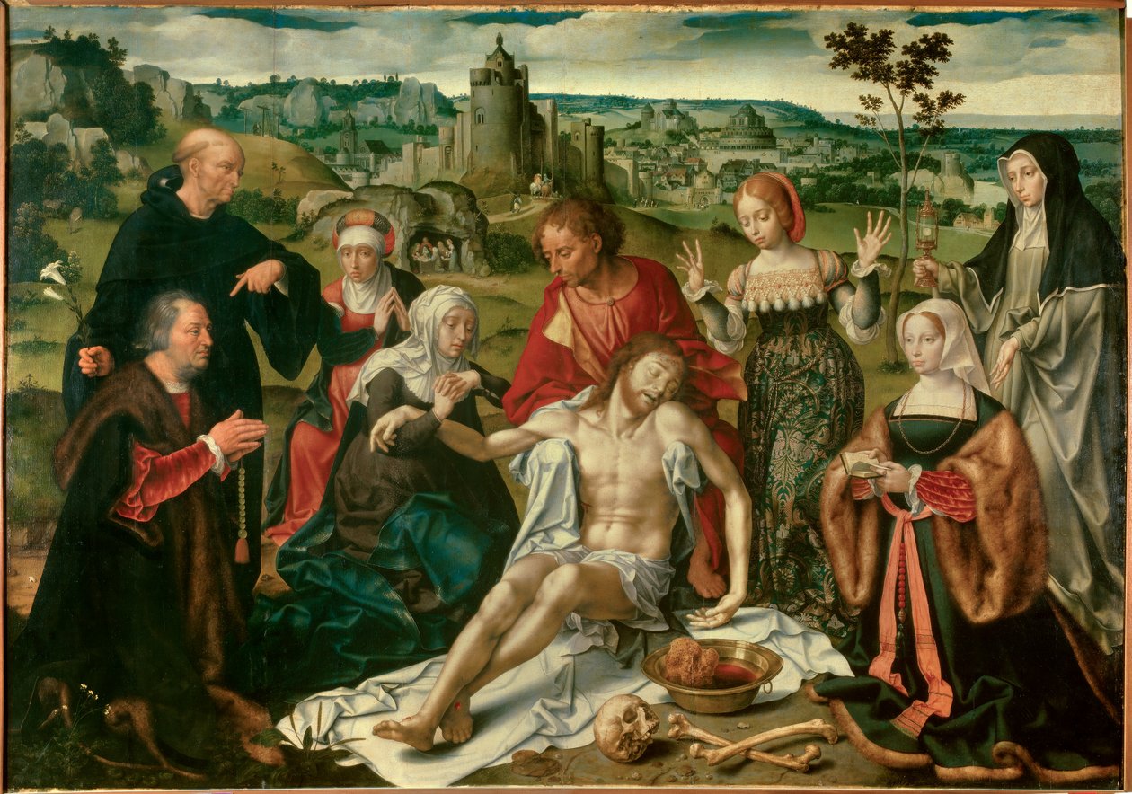 Kristuksen valituksen alttaritaulu. Joos Van Cleven hollantilainen maalaus (1485-1540) tekijältä Joos van Cleve