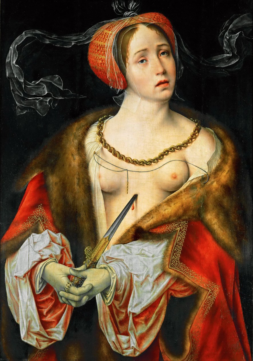 Varhainen hollantilainen taide: Lucrece - Lucretia par Cleve, Joos van (n. 1485-1540), noin 1521-1525. Öljy puulle, 75,7x53,9. Taidehistoriallinen museo, Vienne tekijältä Joos van Cleve