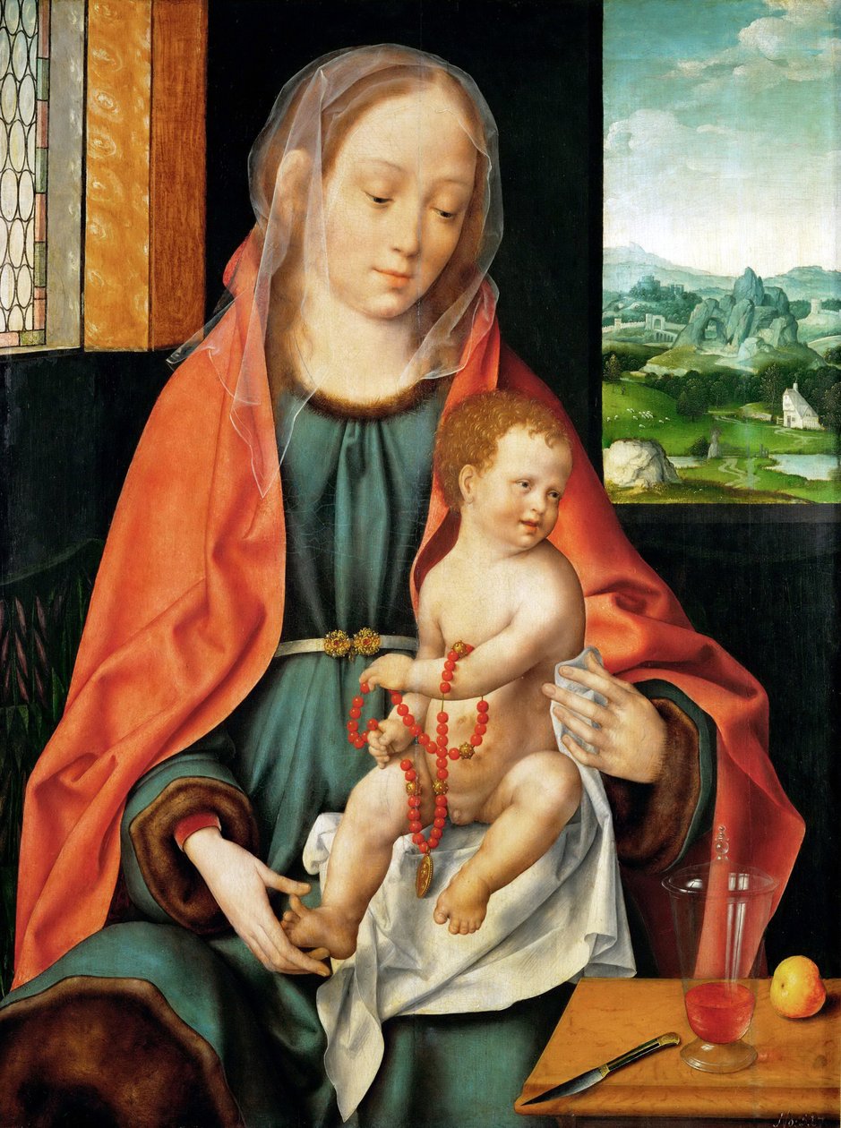 Varhainen hollantilainen taide : Neitsyt ja lapsi par Cleve, Joos van (n. 1485-1540), n. 1530. Öljy puulle, 74,3x56. Taidehistoriallinen museo, Vienne tekijältä Joos van Cleve