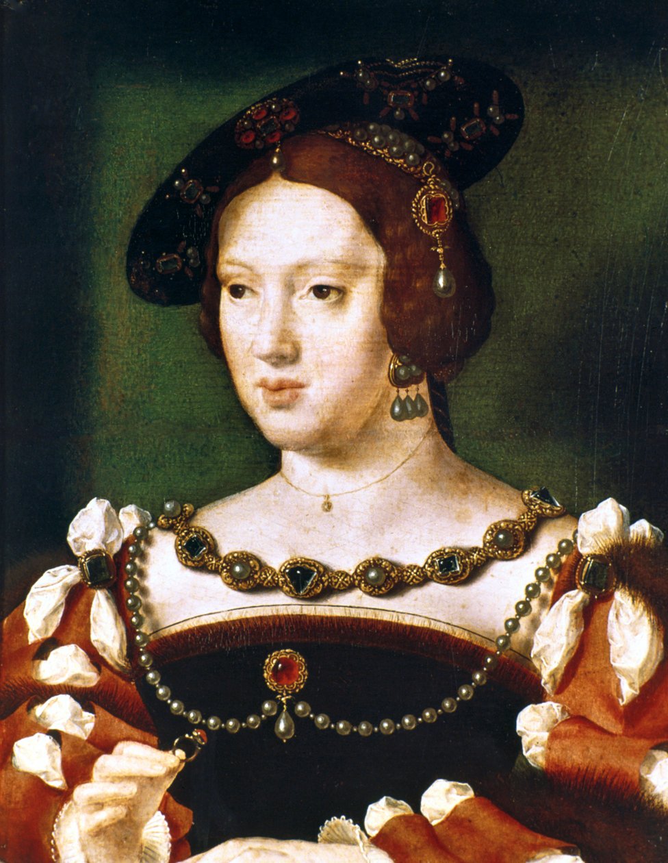 Ranskan kuningattaren Eleanorin muotokuva, 1530-1540 tekijältä Joos van Cleve