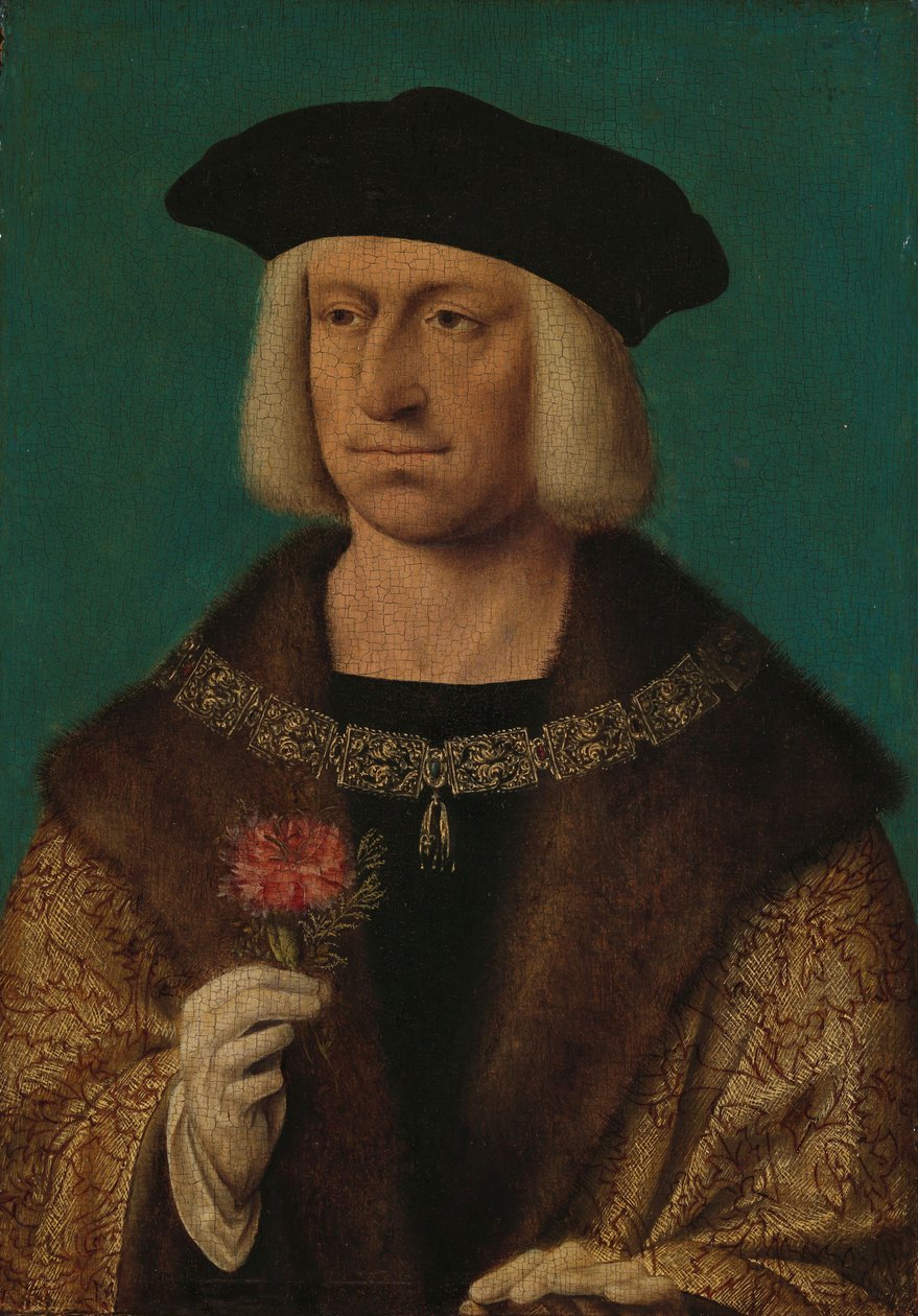 Maximilian I:n muotokuva, n. 1530 tekijältä Joos van Cleve