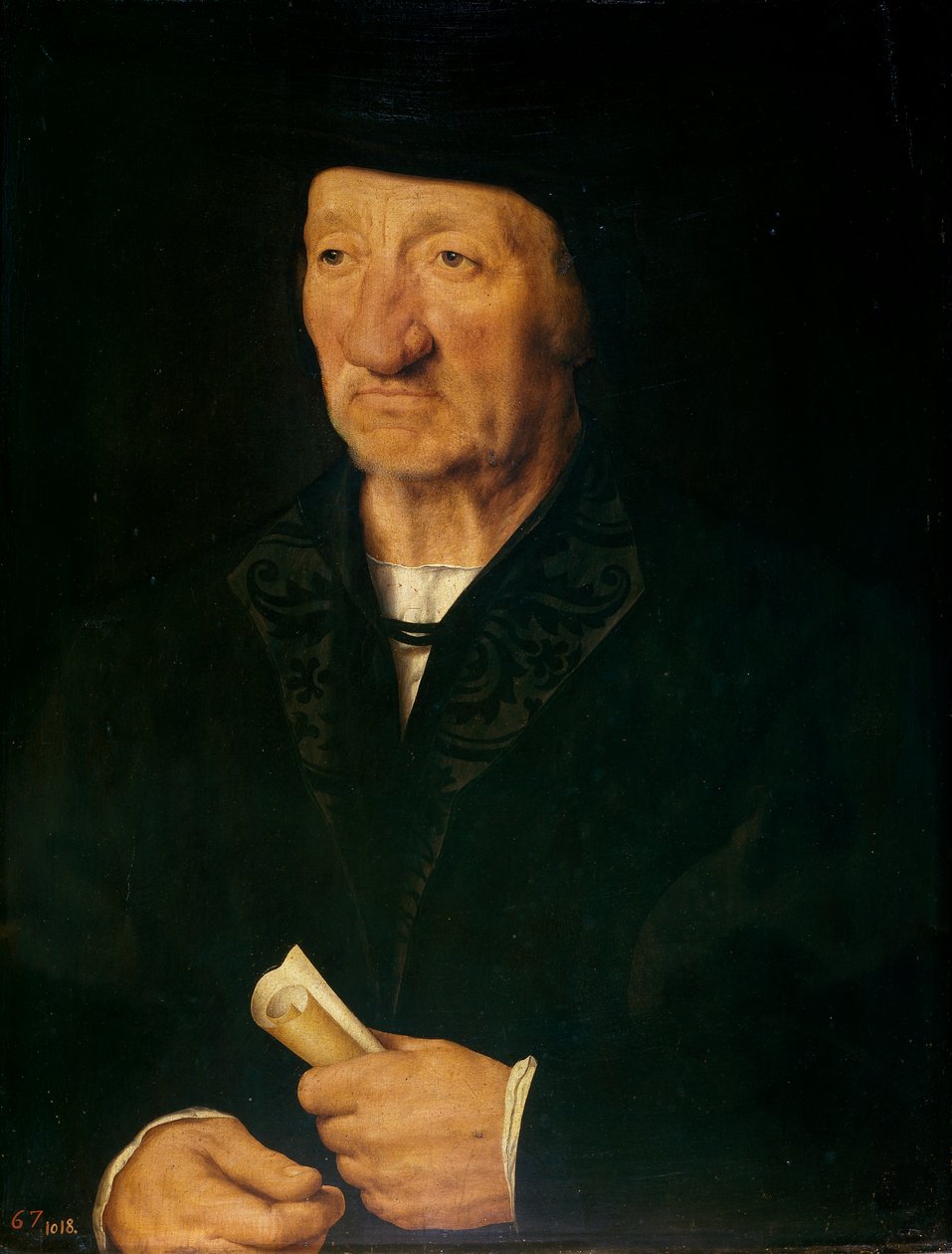 Vanhan miehen muotokuva, 1525-7 tekijältä Joos van Cleve