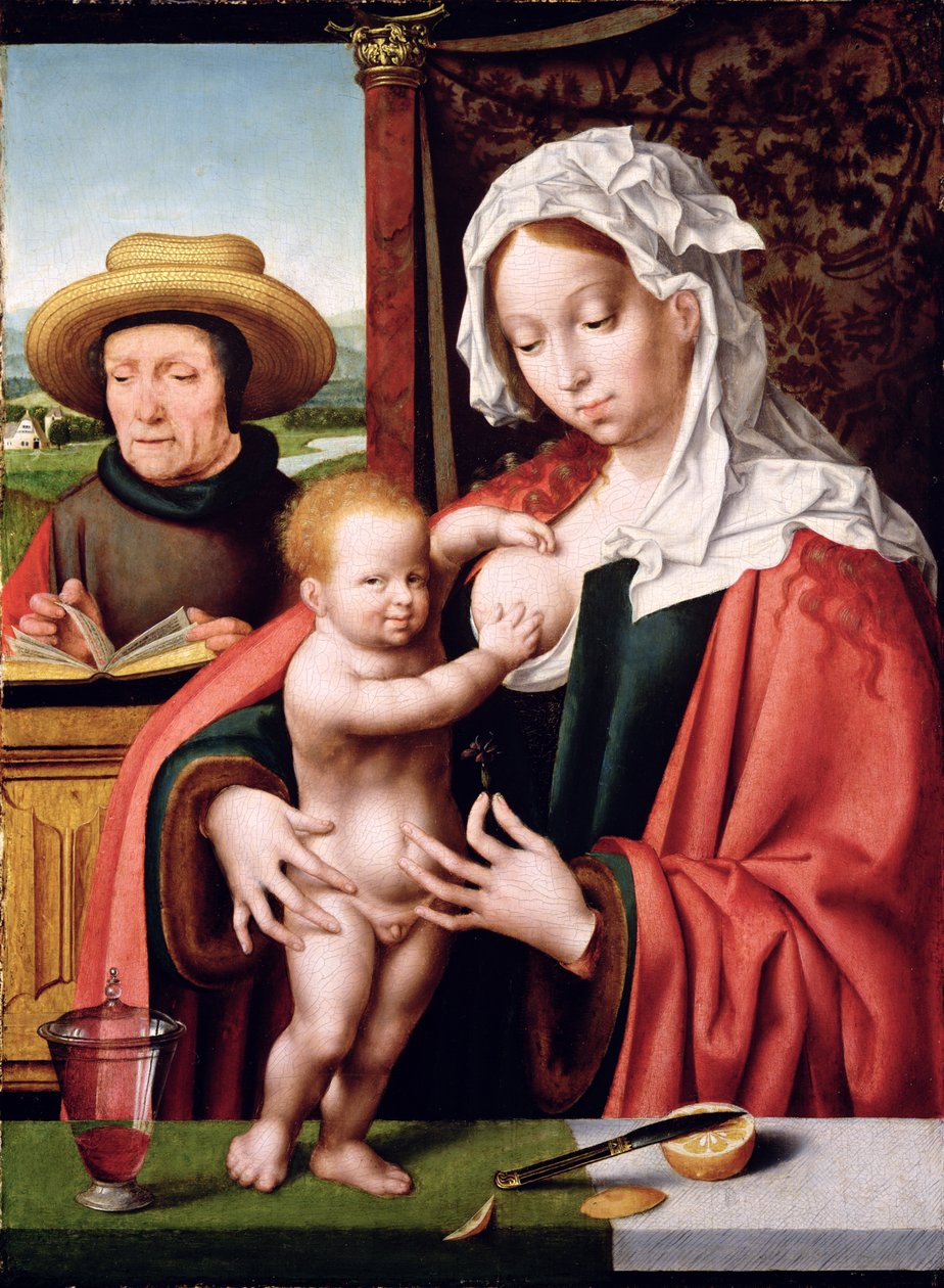 Pyhä perhe, noin 1520 tekijältä Joos van Cleve