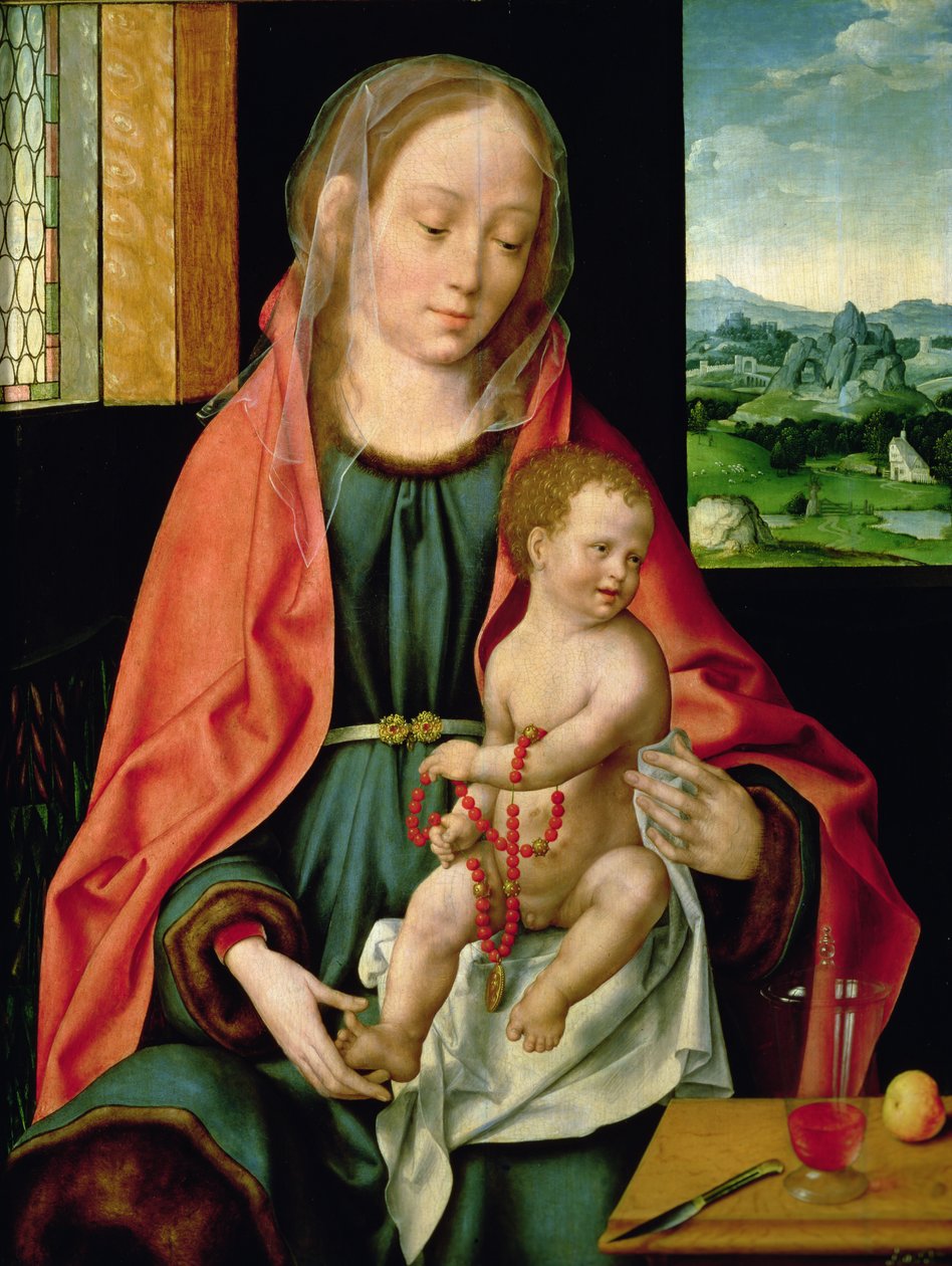 Neitsyt ja lapsi, 1530 (paneeli) tekijältä Joos van Cleve