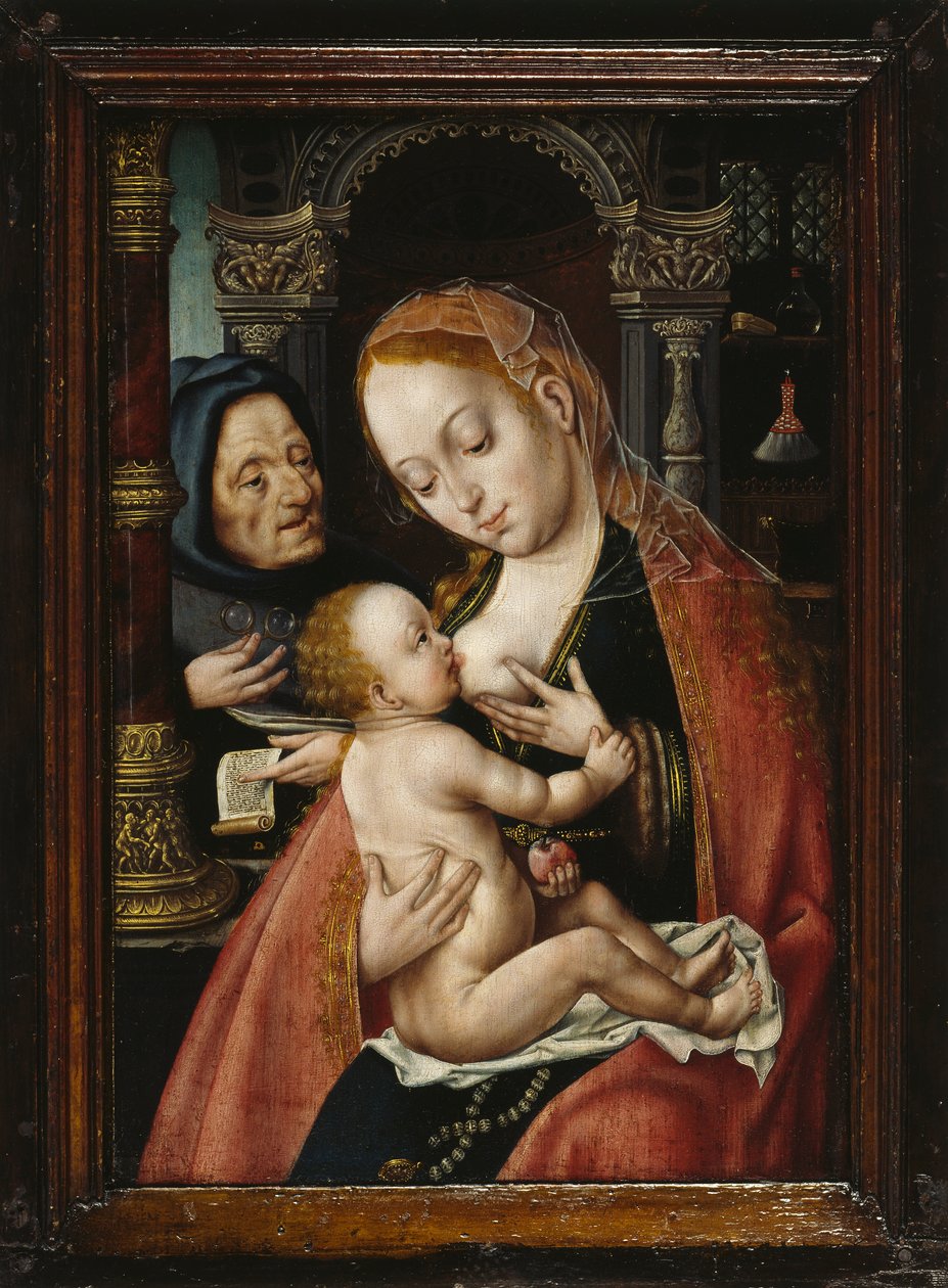 Pyhä perhe, noin 1523-1530. tekijältä Joos van Cleve Circle of .
