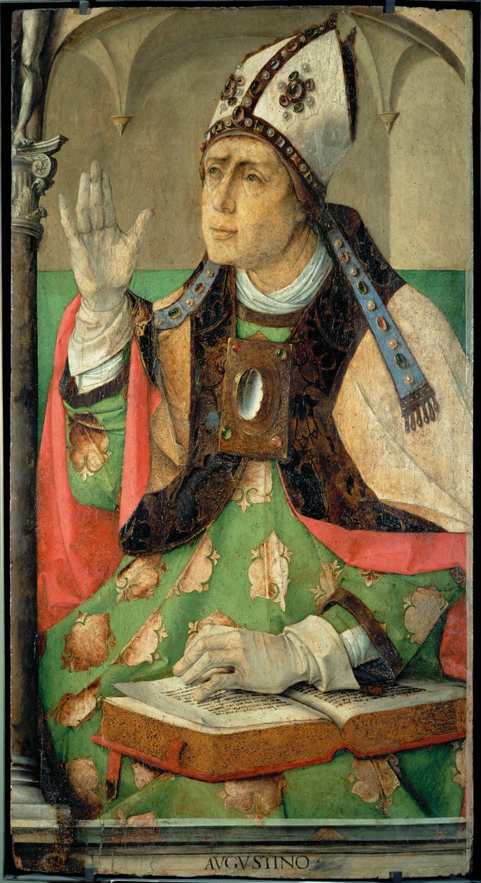 Augustinus, pyhä, kirkon isä ... tekijältä Joos van Gent (fl.1460-75)