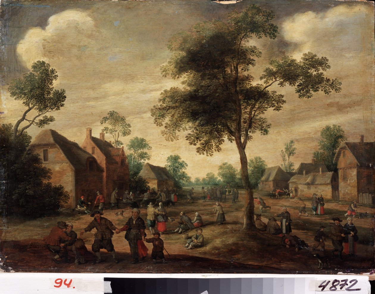 ""Fete de village"" (Maajuhla) Hollannin maaseutumaisema. Jost Cornelisz Droochslootin (1586-1666) maalaus Kharkov National Museum Ukraina tekijältä Joost Cornelisz. Droochsloot