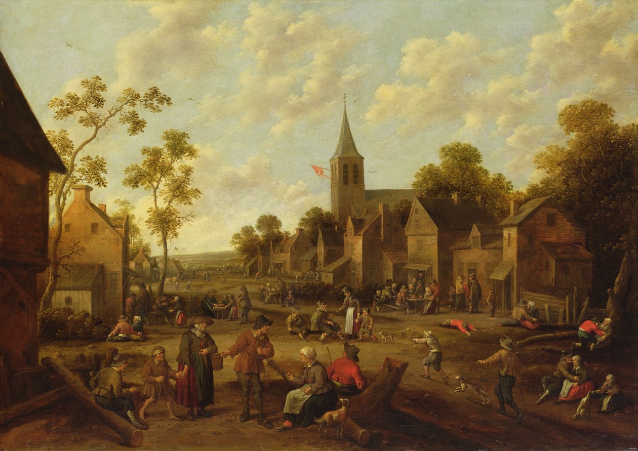Kermesse, 1658 (öljy tammilevylle) tekijältä Joost Cornelisz. Droochsloot