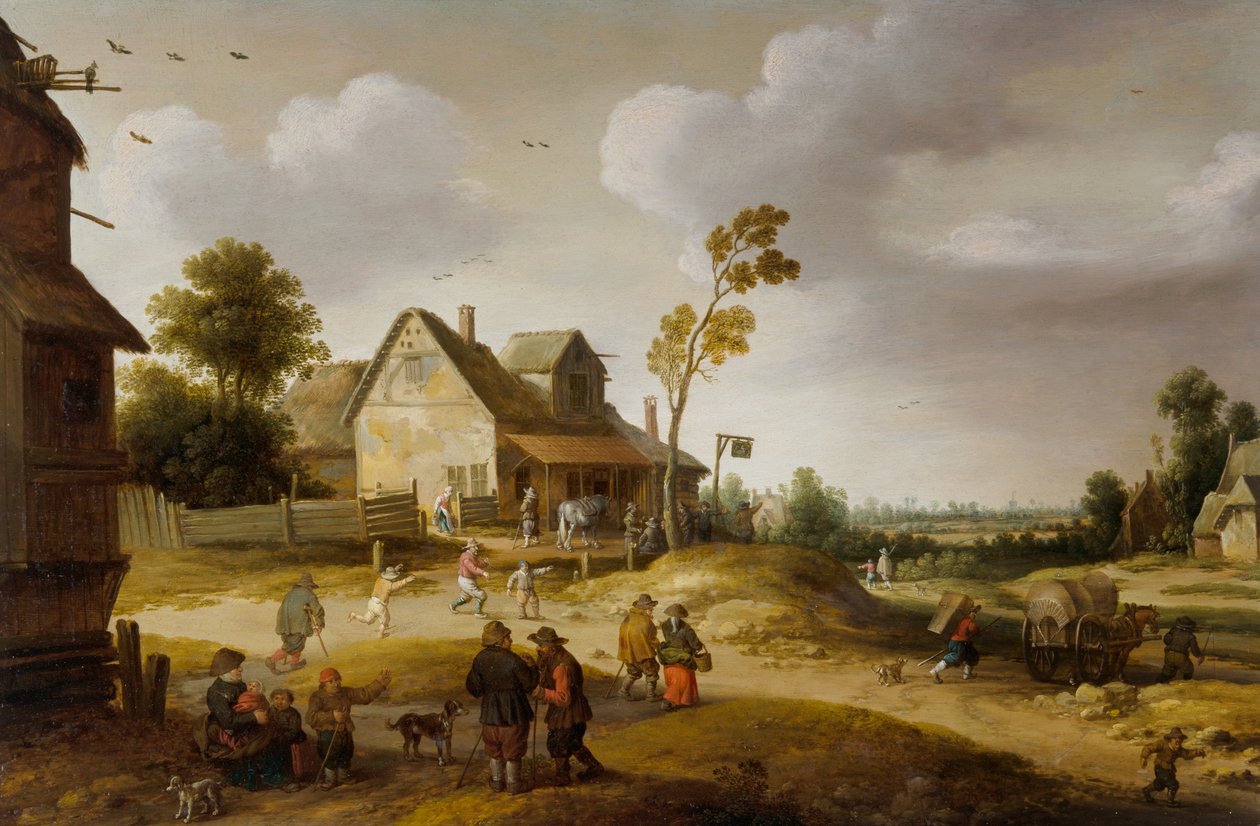 Kyläkohtaus tekijältä Joost Cornelisz. Droochsloot