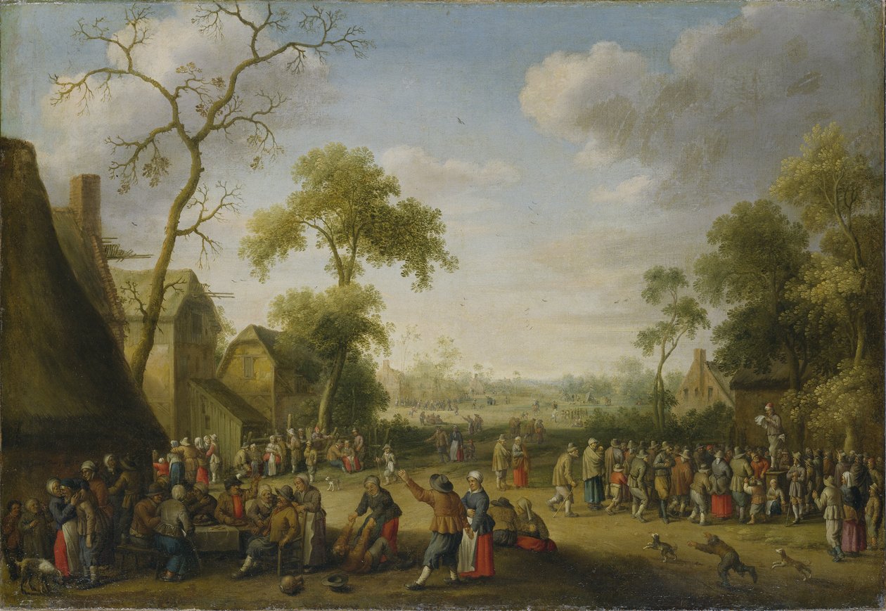 Kyläkohtaus, 1637 tekijältä Joost Cornelisz. Droochsloot