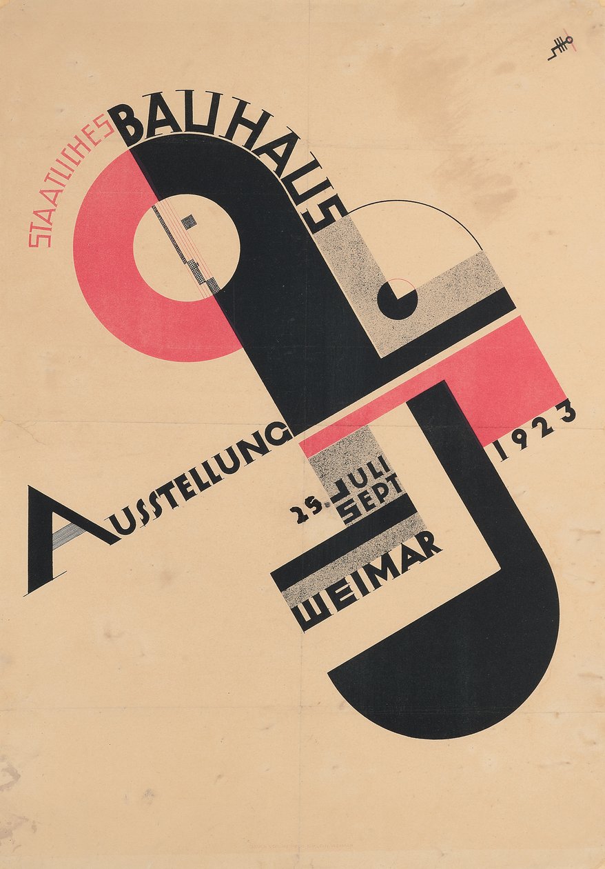 Vuoden 1923 osavaltion Bauhaus-näyttelyn juliste tekijältä Joost Schmidt