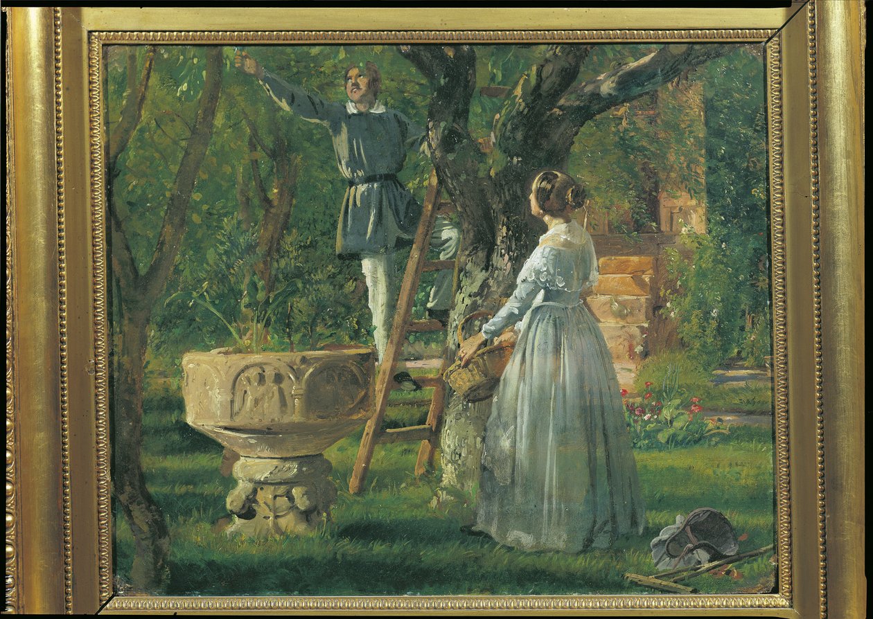 Puutarha Ringstedissä muinaisella kastekirjasimella, 1850 tekijältä Jorgan Roed