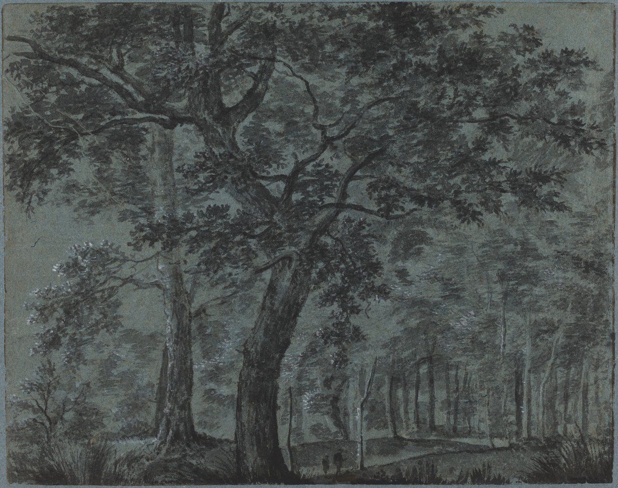 Woods at Night with Travelers tekijältä Joris van der Haagen
