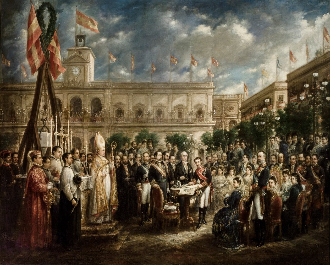 Alfonso XII -yritys, joka toimii San Fernandon monoratiopalvelussa tekijältä José María Romero y López