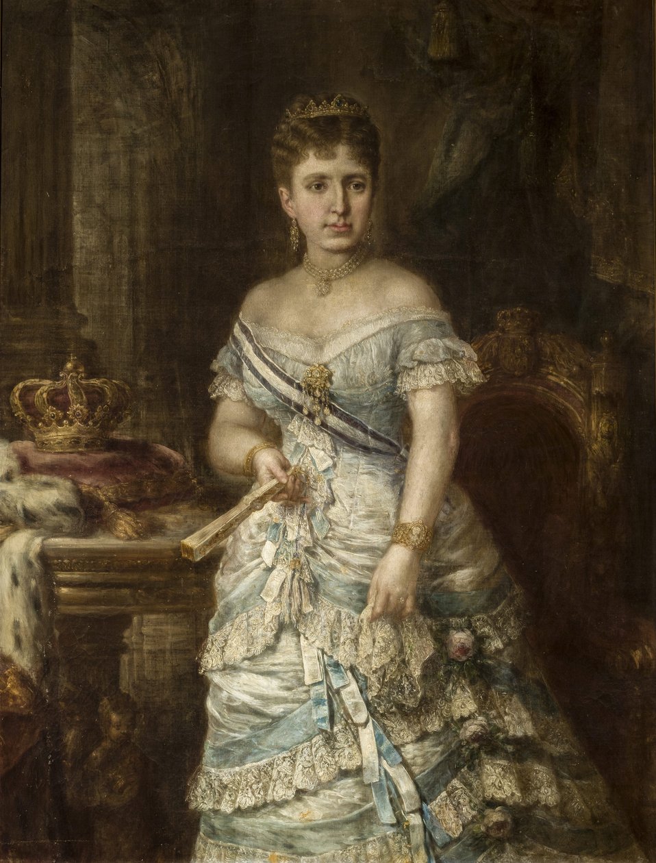 La reina María de las Mercedes de Orleans tekijältä José María Romero y López