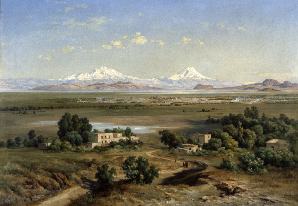 Näkymä Meksikoon vuonna 1905 Guadalupen kukkulalta, 1905 tekijältä José Marí Velasco