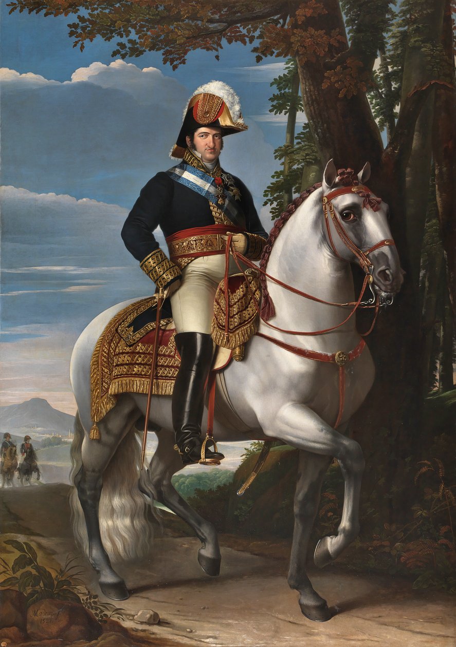 Fernando VII ja kaapeli tekijältä José de Madrazo y Agudo