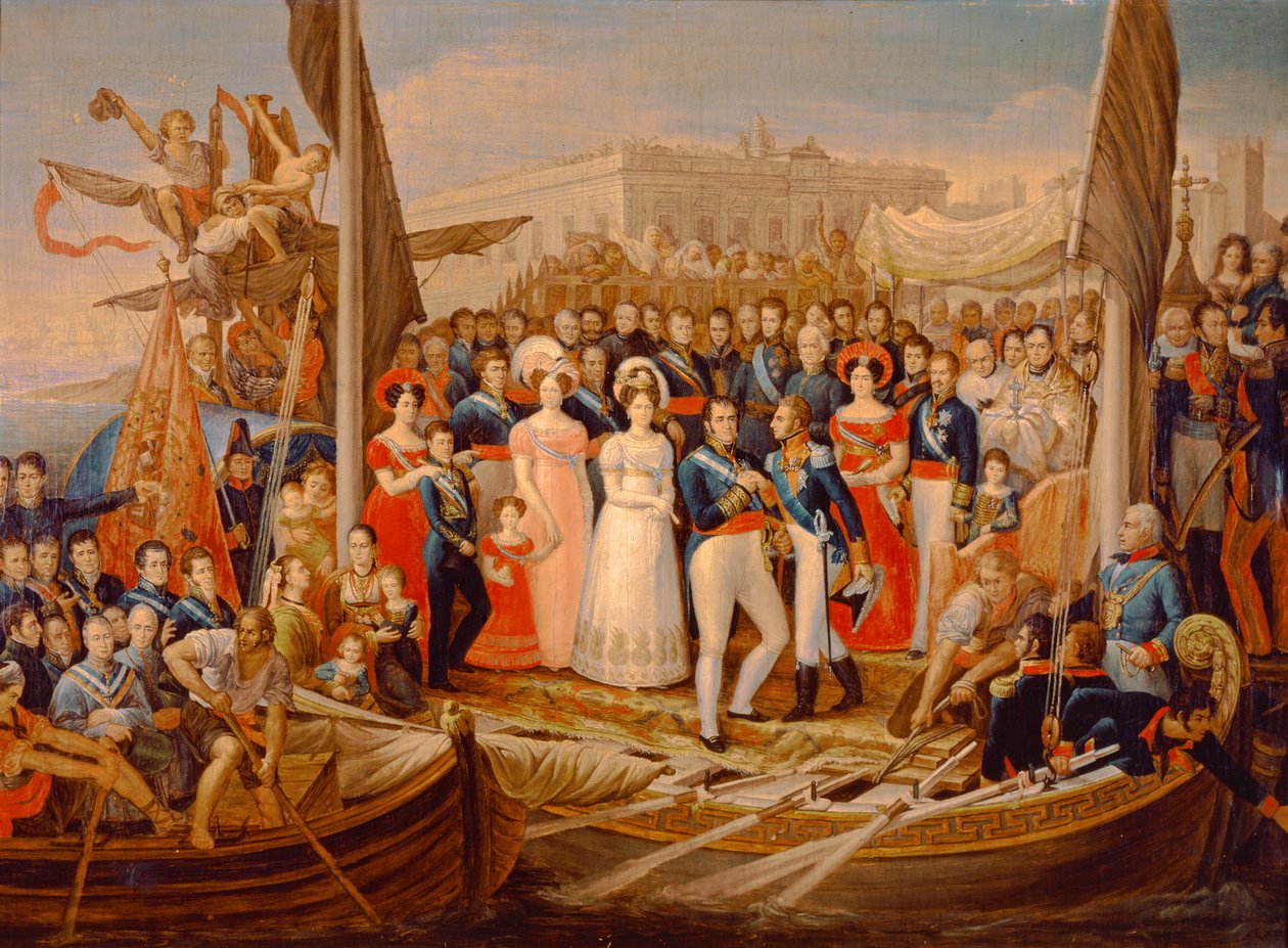 Ferdinand VII poistumassa Santa Marian satamassa, 1800-luku tekijältä José Aparicio