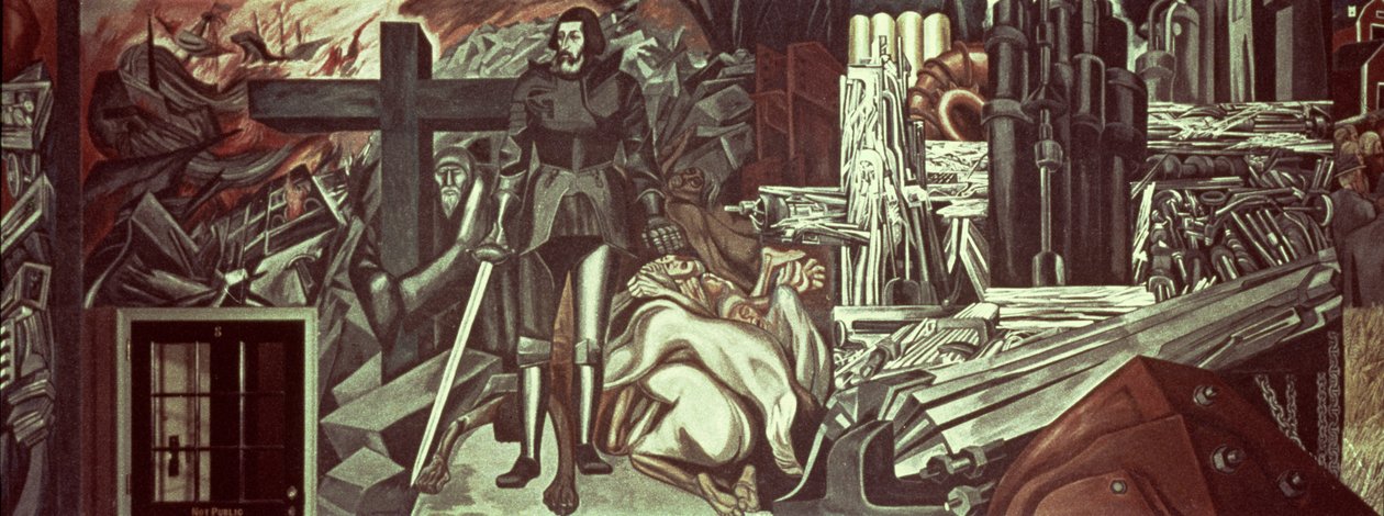 Cortez ja risti, The Epic of American Civilization tekijältä José Clemente Orozco