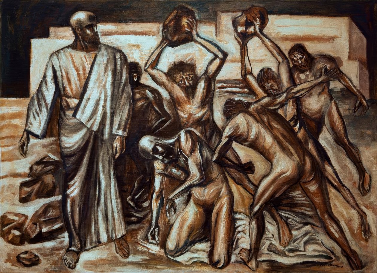 Pyhän Stefanoksen marttyyrikuolema tekijältä José Clemente Orozco