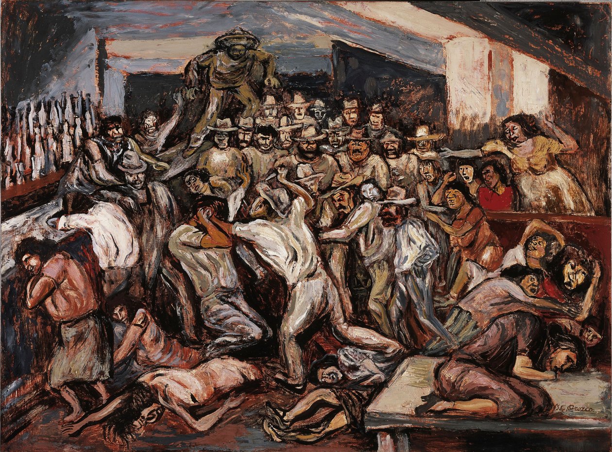 Riita kabareessa, 1944. tekijältä José Clemente Orozco
