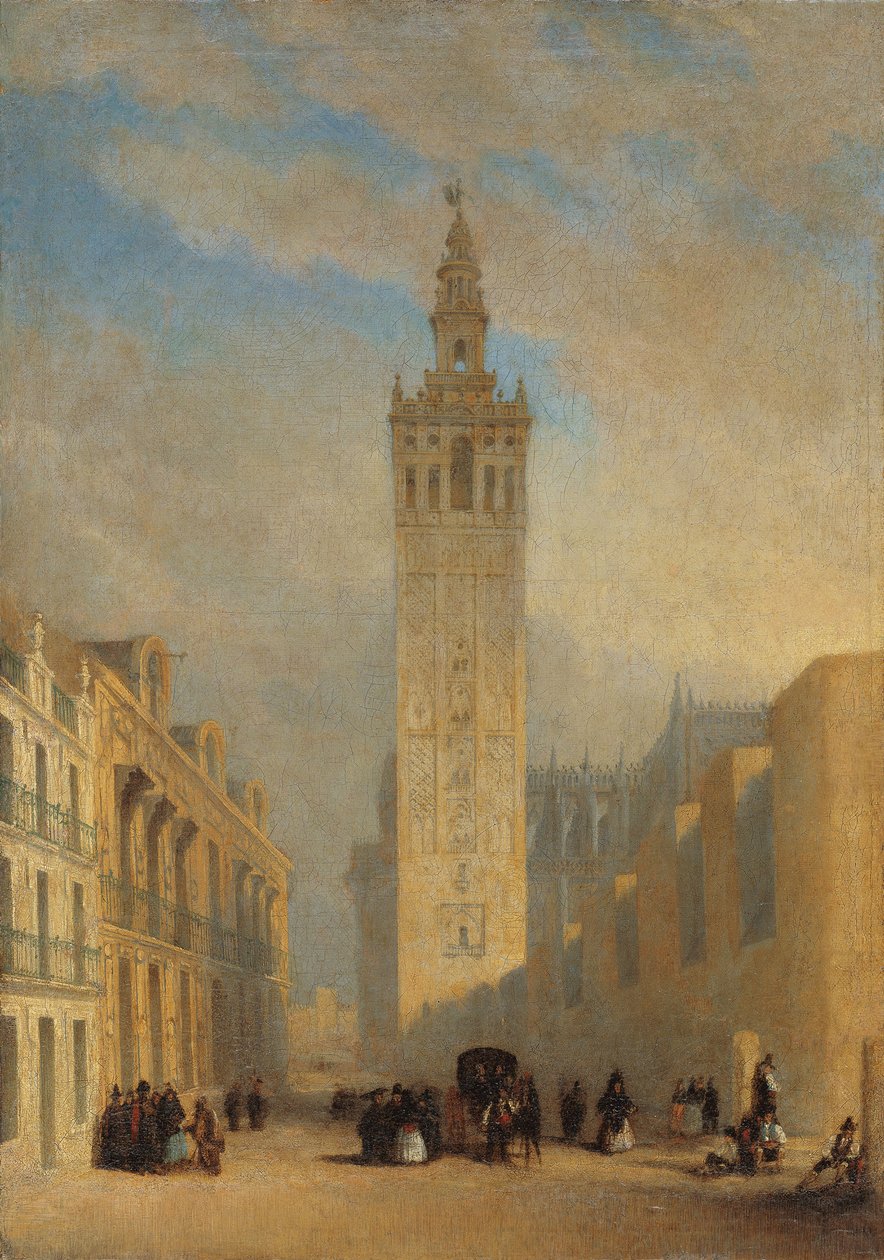 Giralda nähtynä Calle Placentinesista tekijältä José Domínguez Bécquer