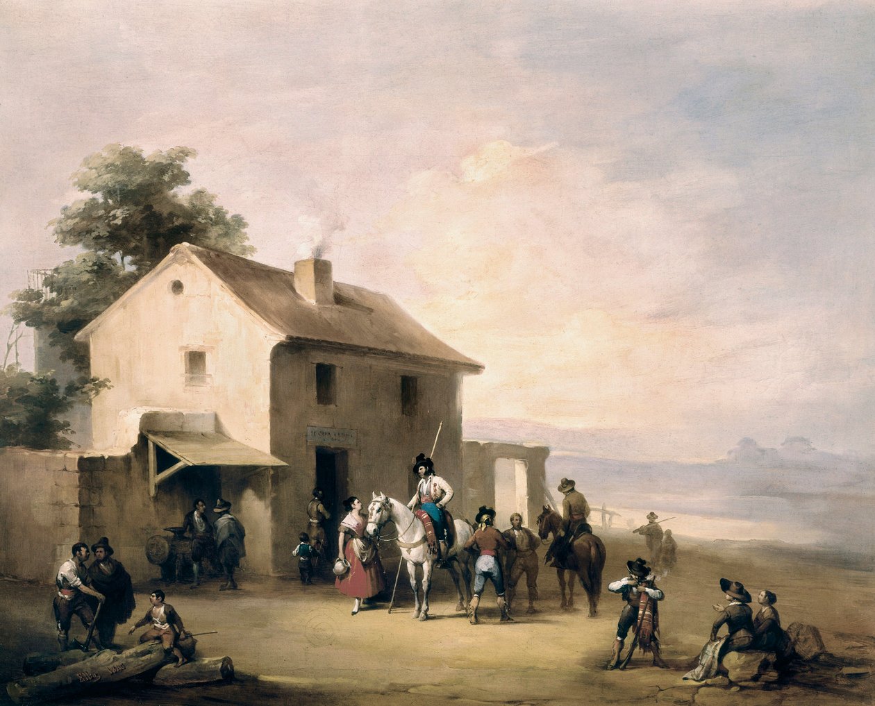 Country Inn. Jose ELBOn maalaus (1804-1844) tekijältä José Elbo