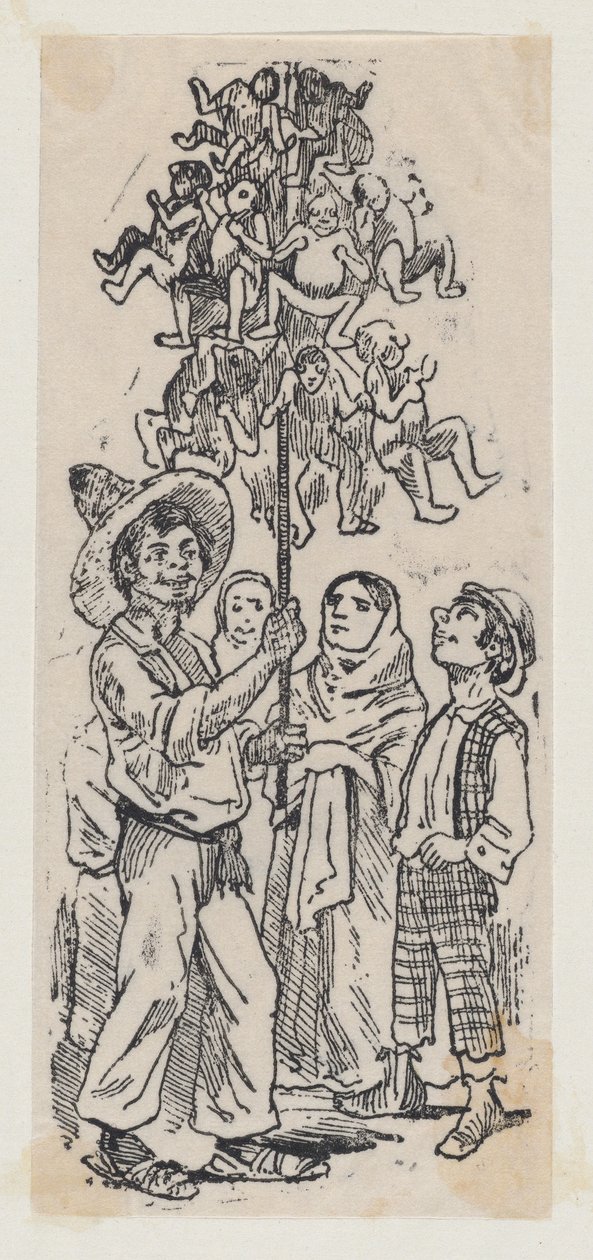 Myyjä, joka myy leluja, n. 1880-1910, n. 1880-1910. tekijältä José Guadalupe Posada