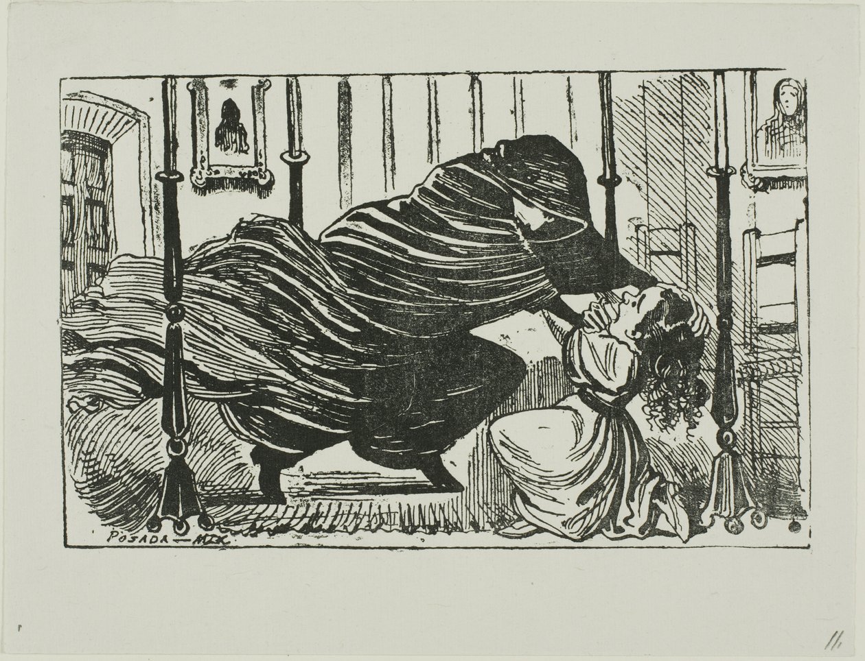 Kuvitus tarinalle tekijältä José Guadalupe Posada
