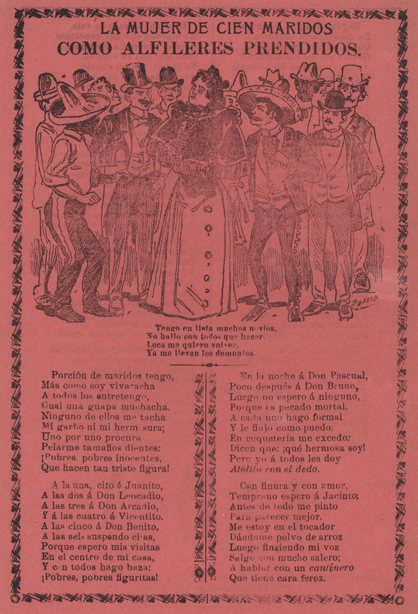 Sadan aviomiehen nainen - Kuten Pins on tekijältä José Guadalupe Posada