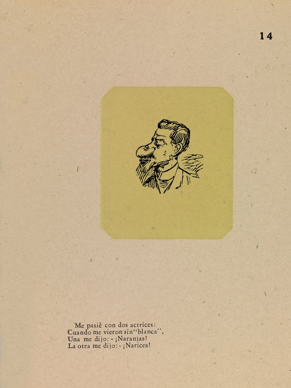 Mies, jolla on pullistunut nenä tekijältä José Guadalupe Posada