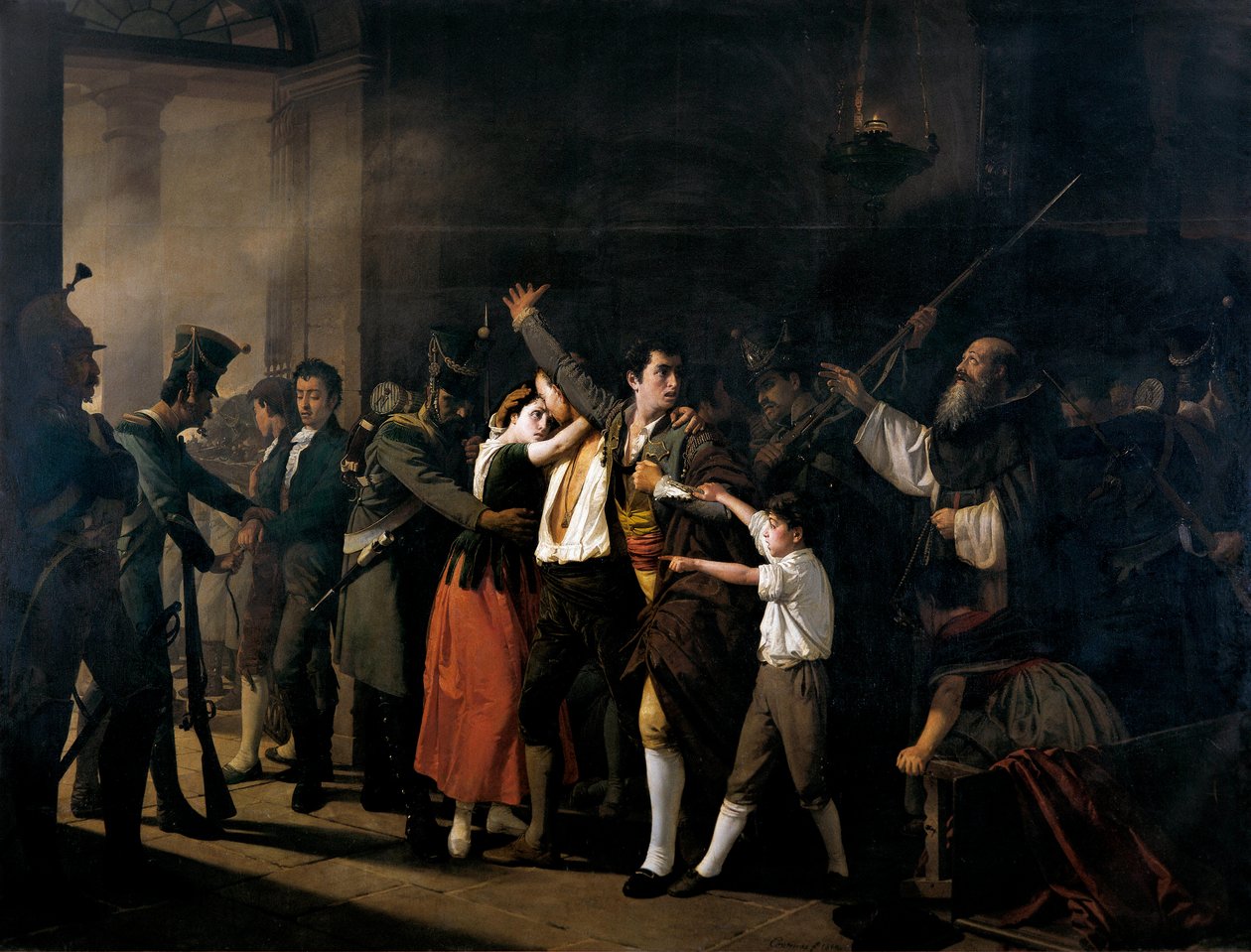 Espanjalaisten patrioottien ampuminen Buen Sucesossa (aamunkoitteessa 3. toukokuuta 1808) tekijältä José Marcelo Contreras y Muñoz